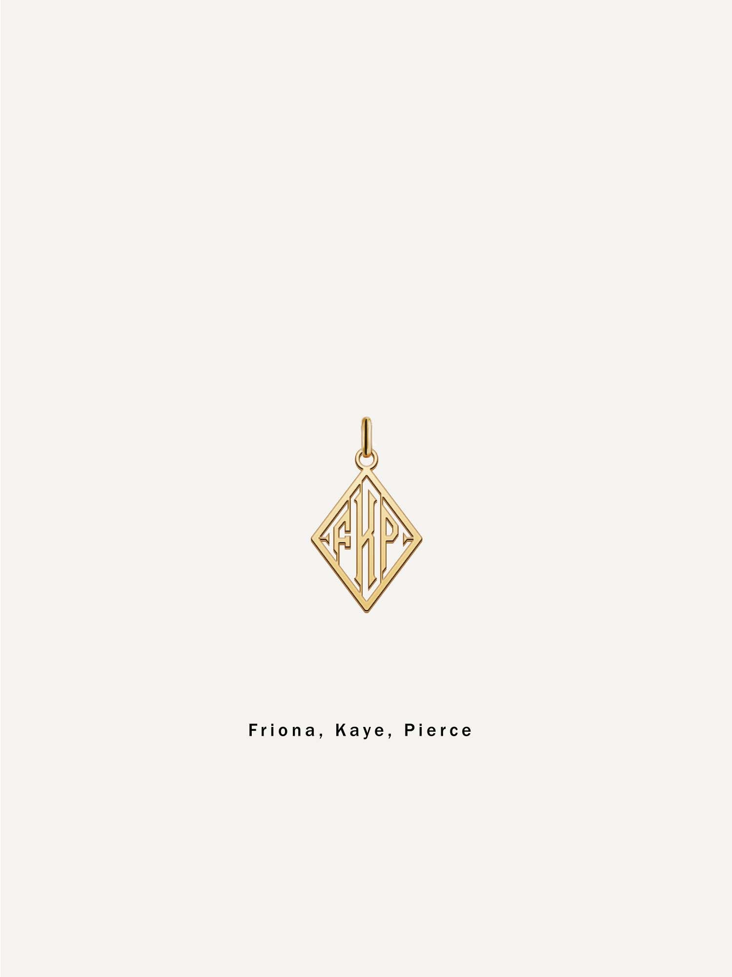 18k Gold Triad Pendant