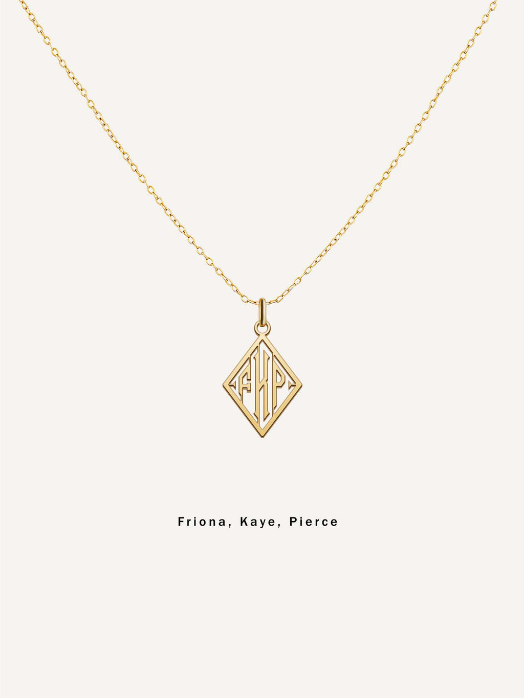 18k Gold Triad Necklace