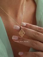 18k Gold Triad Necklace