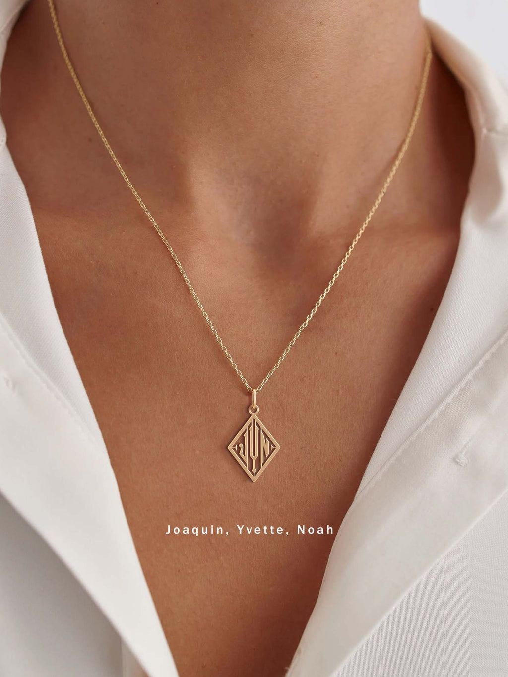 18k Gold Triad Necklace