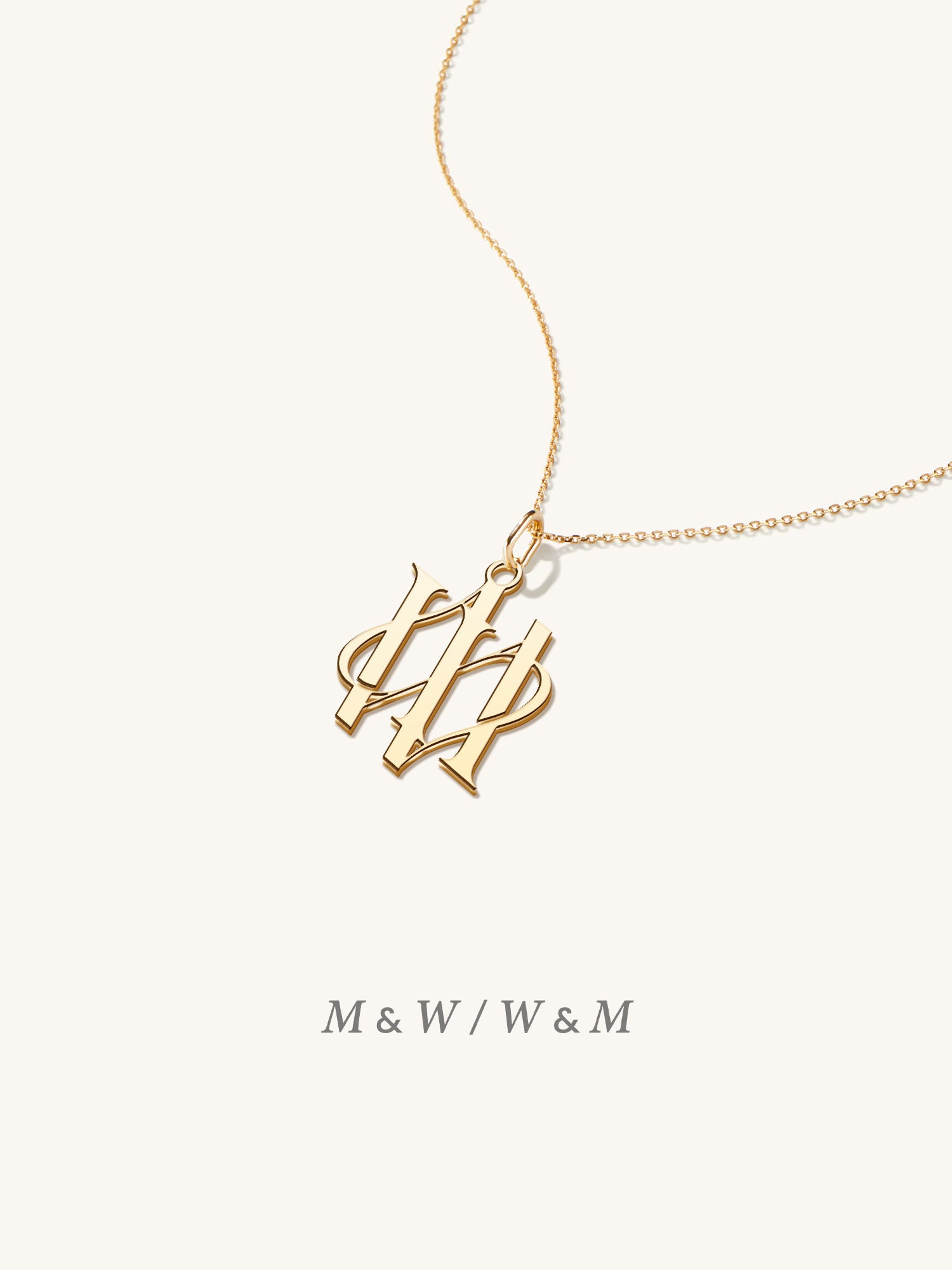 Initials Monogram Necklace