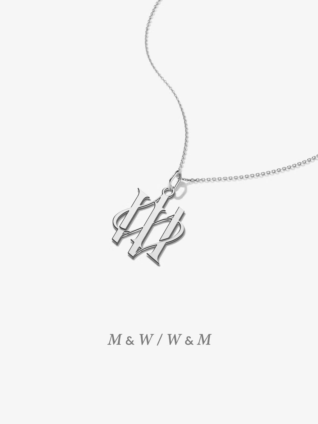 Initials Monogram Necklace