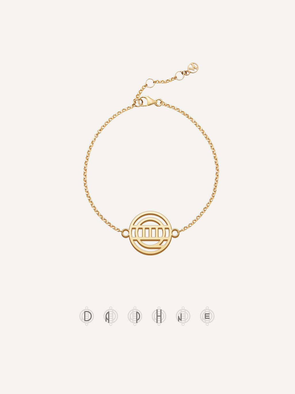 18k Gold Monogram Bracelet