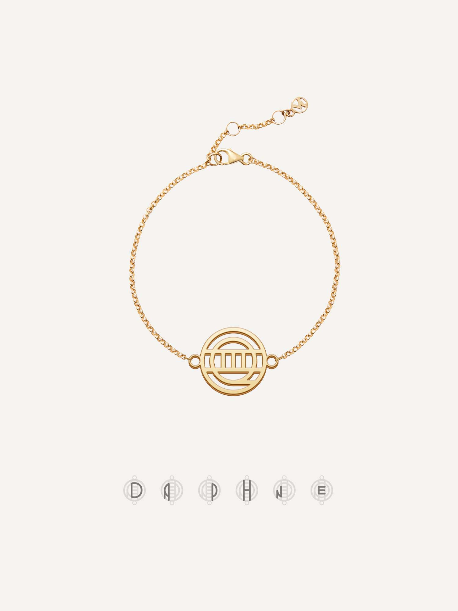 18k Gold Monogram Bracelet