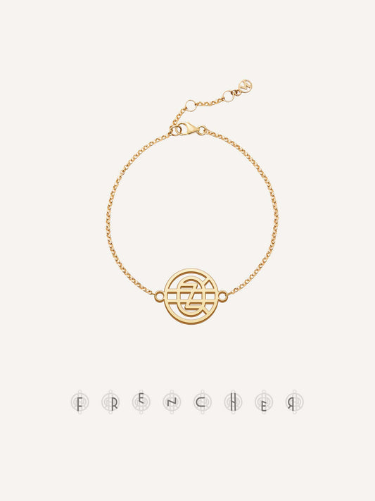 18k Gold Monogram Bracelet