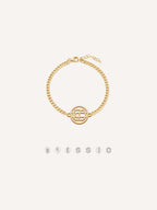 18k Gold Monogram Bracelet