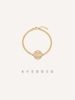 18k Gold Monogram Bracelet
