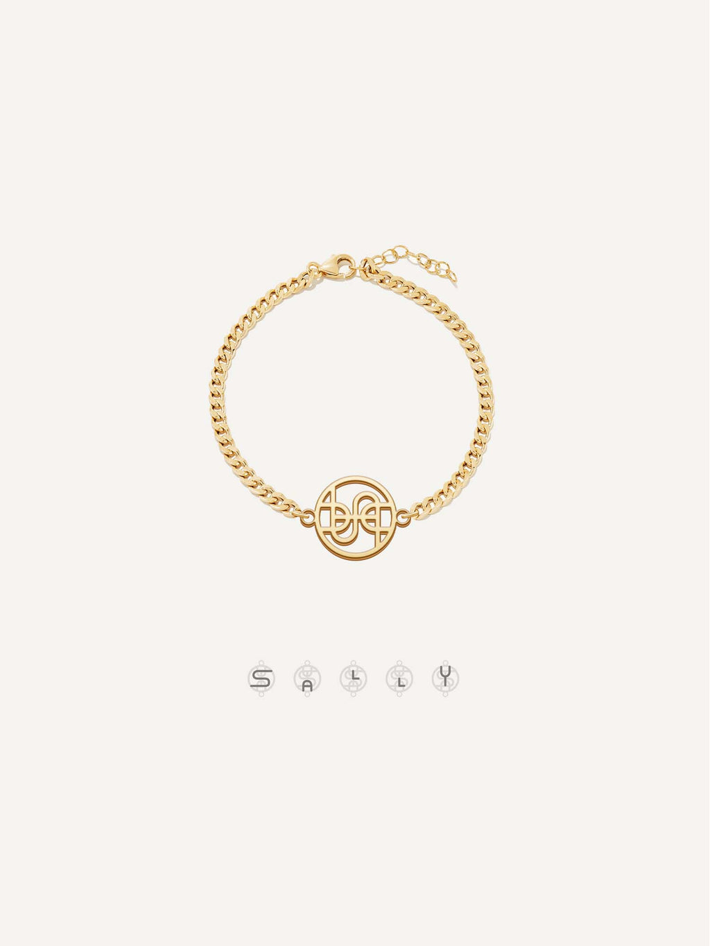 18k Gold Monogram Bracelet