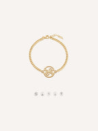18k Gold Monogram Bracelet
