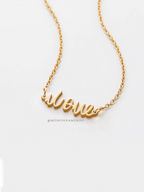 Love Mom Ambigram Necklace