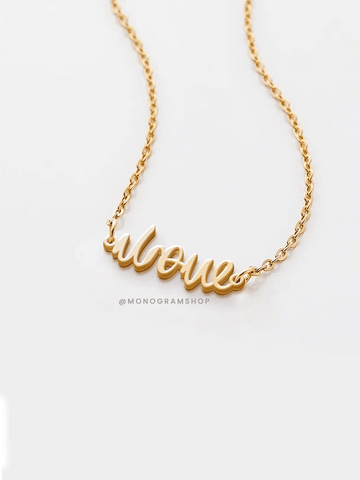 Love Mom Ambigram Necklace