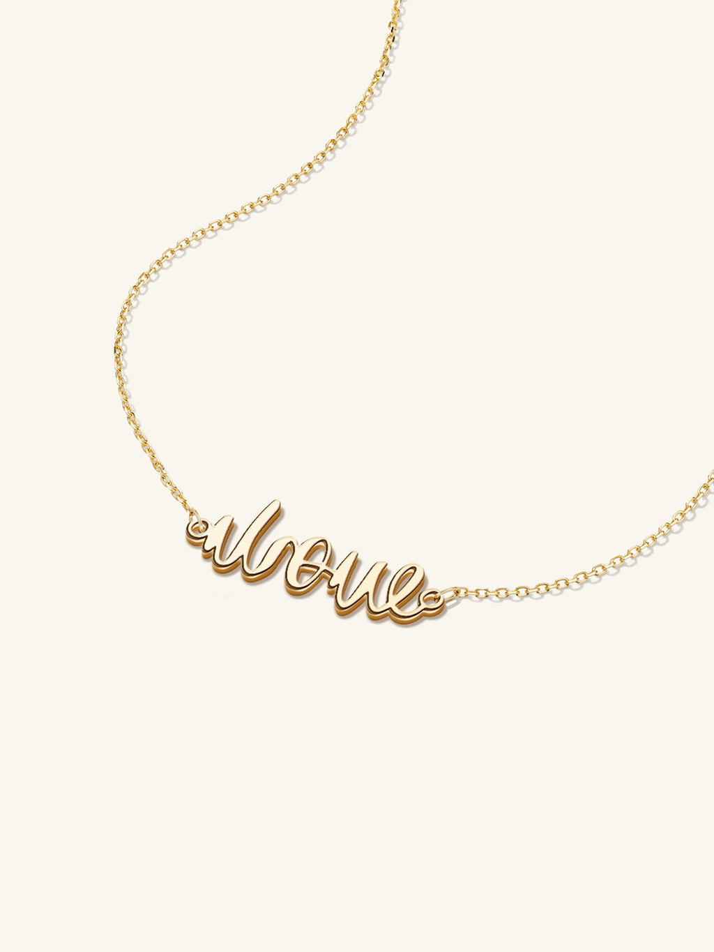 18k Gold Love Mom Ambigram Necklace