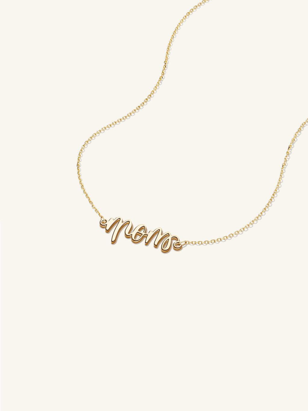 18k Gold Love Mom Ambigram Necklace