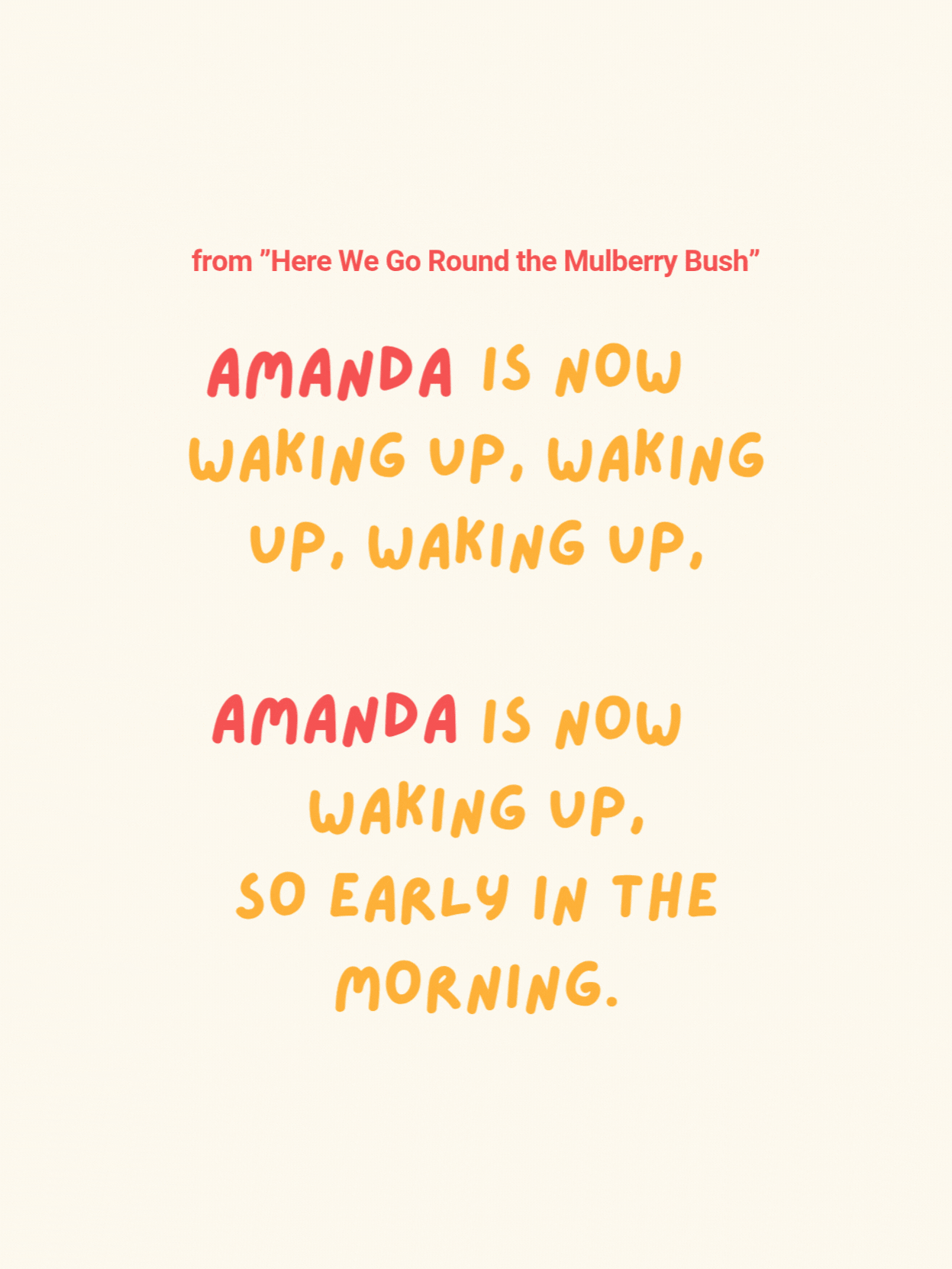 Personalized Nursery Song (5 Songs)