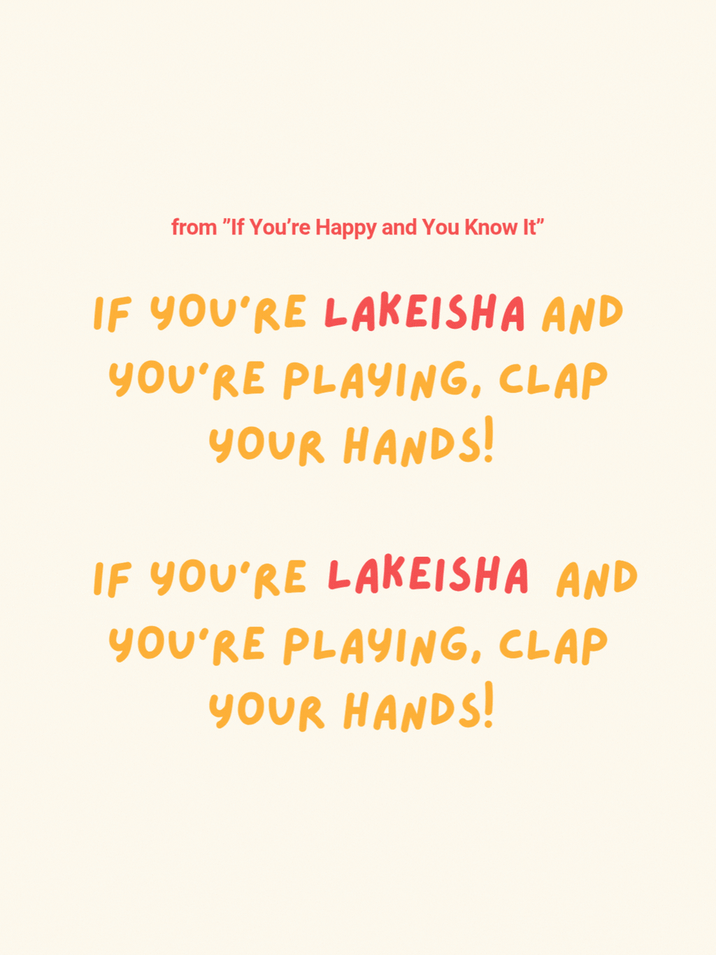 5 Nursery Song (Personalized)