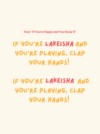 5 Nursery Song (Personalized)