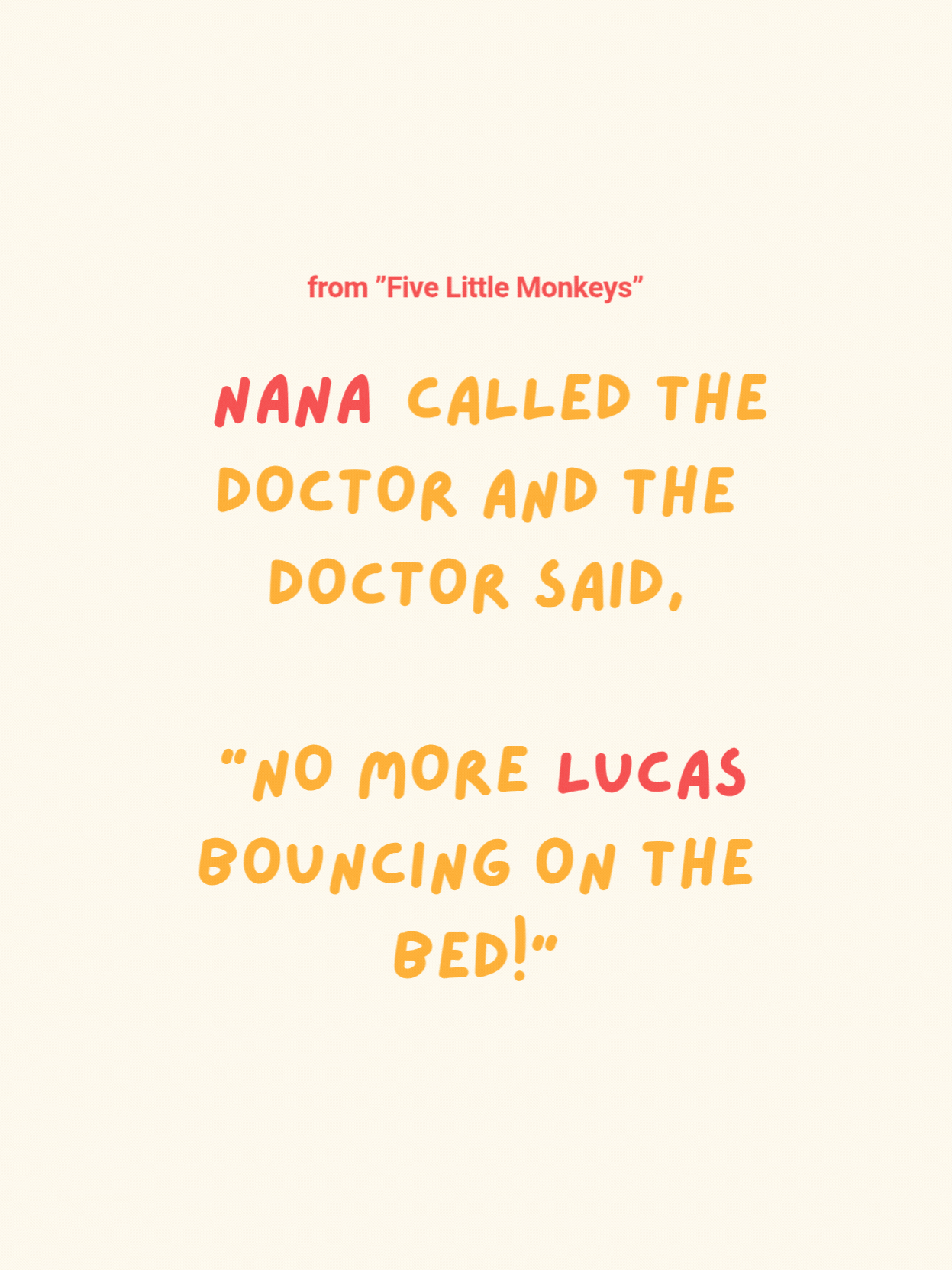 Personalized Nursery Song (5 Songs)