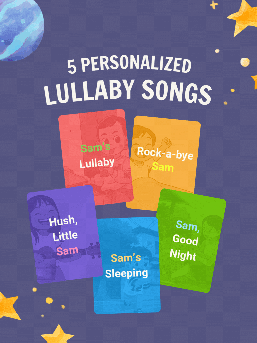 5 Lullaby Songs (Personalized)