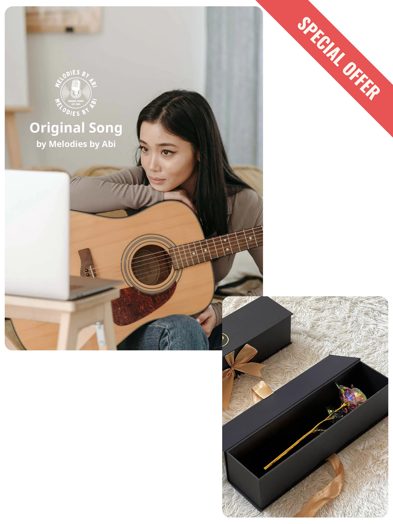 Original song + 1pc Galaxy Rose