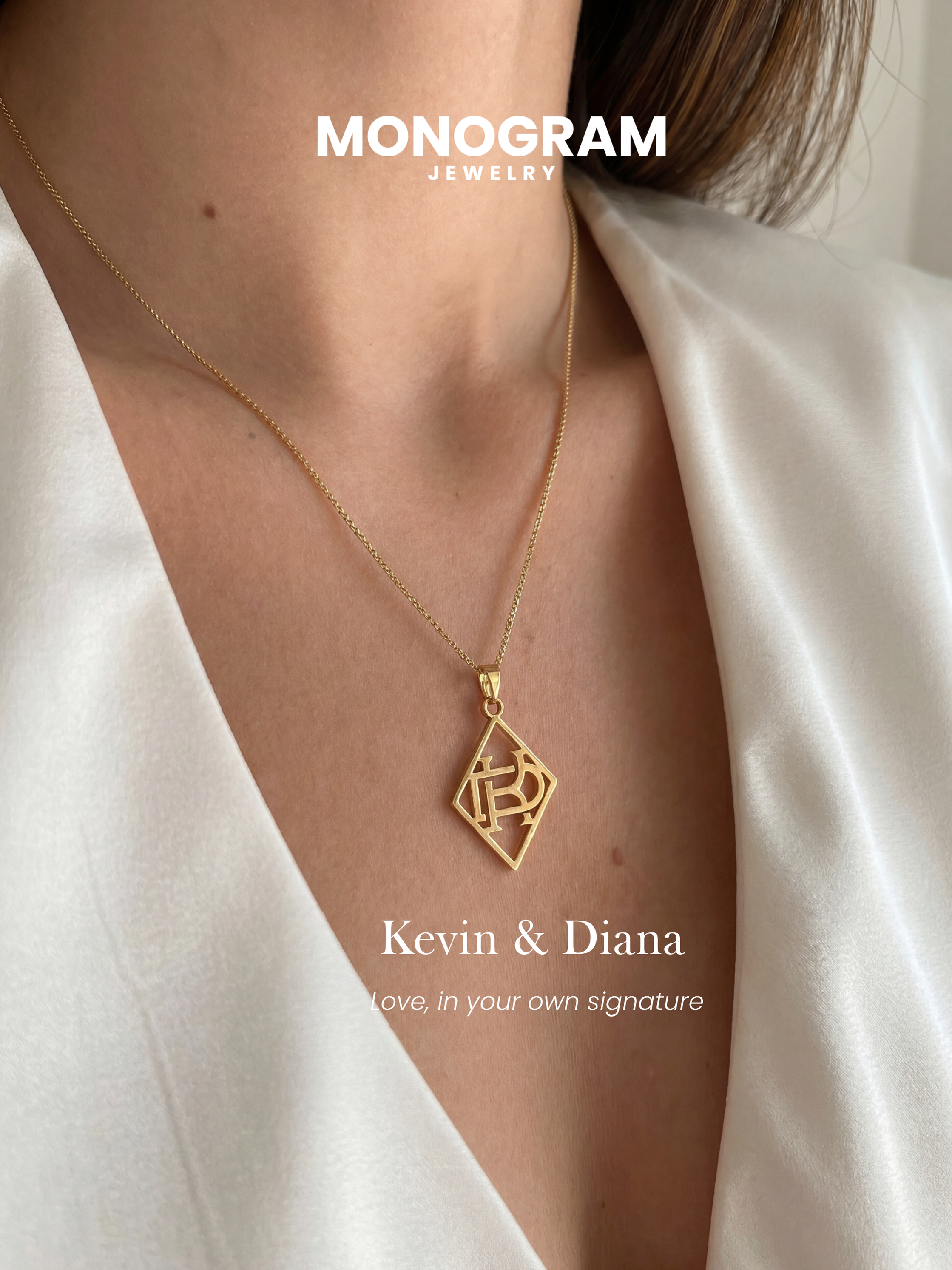 Entwine Bond: Two Initials Necklace