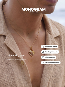 Entwine Bond: Two Initials Necklace