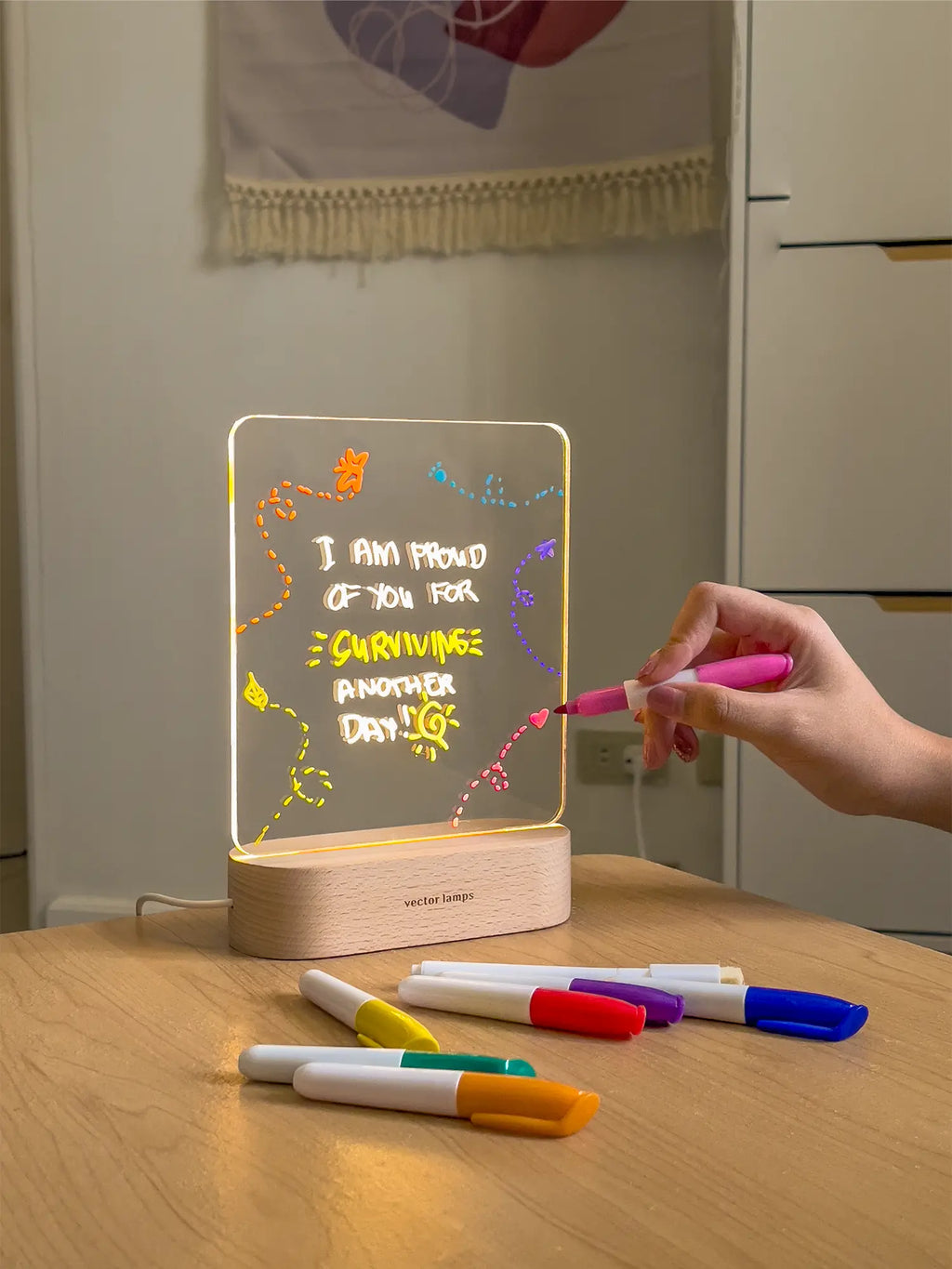 Extra Blank Glass & Pens for Vector Lamp