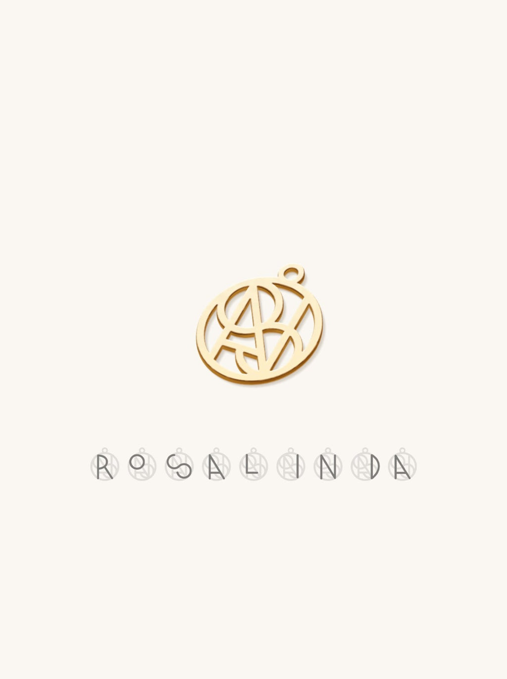 18k Gold Monogram Pendant