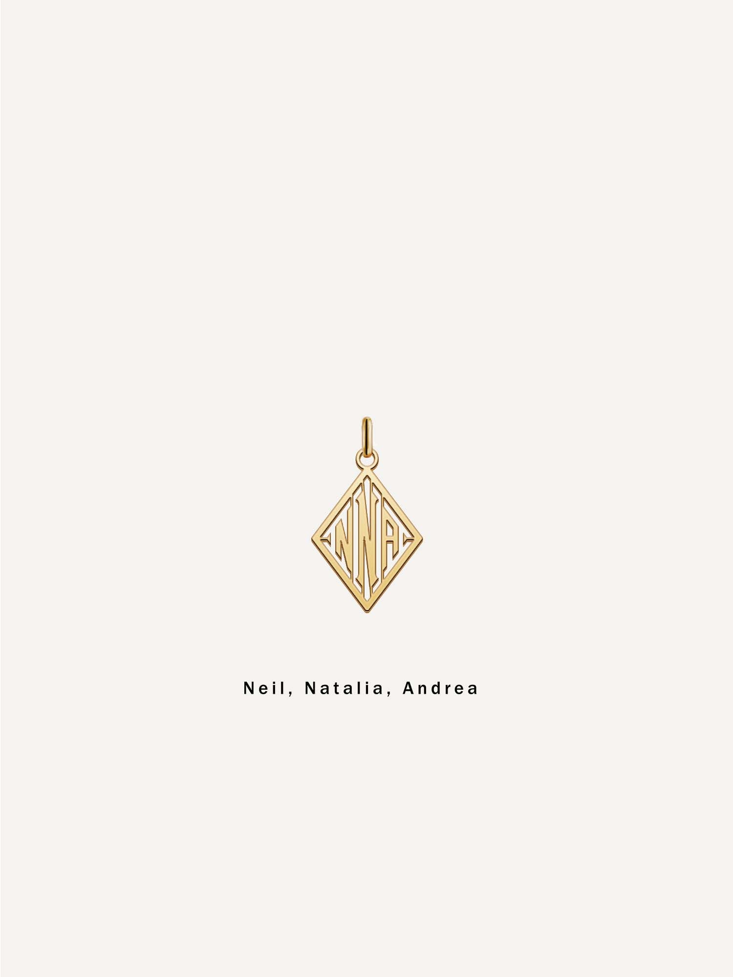 18k Gold Triad Pendant