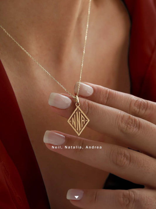 18k Gold Triad Necklace