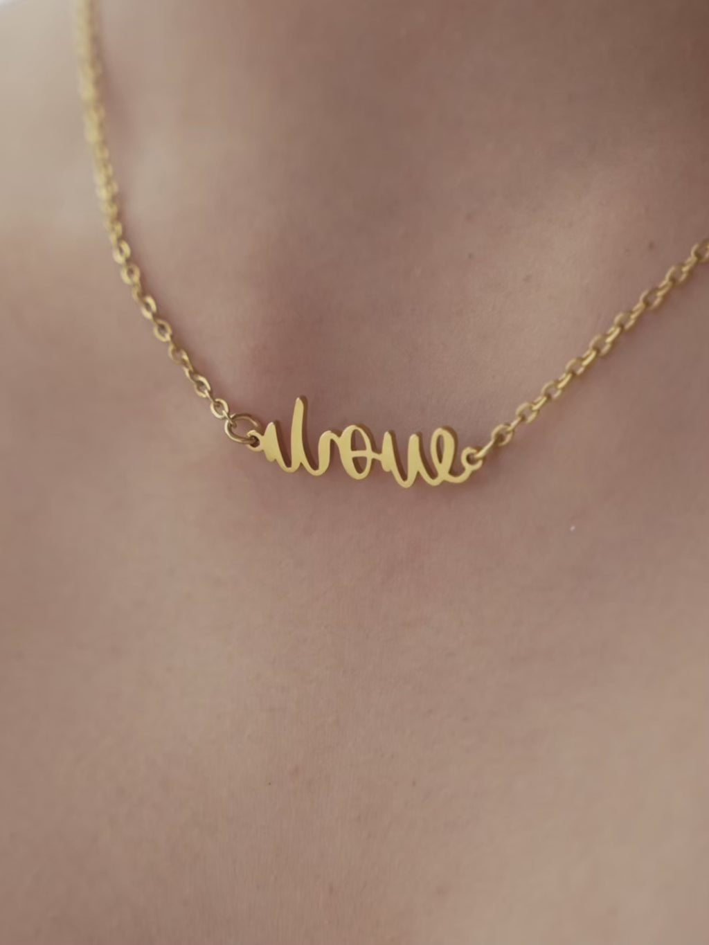 Love Mom Ambigram Necklace