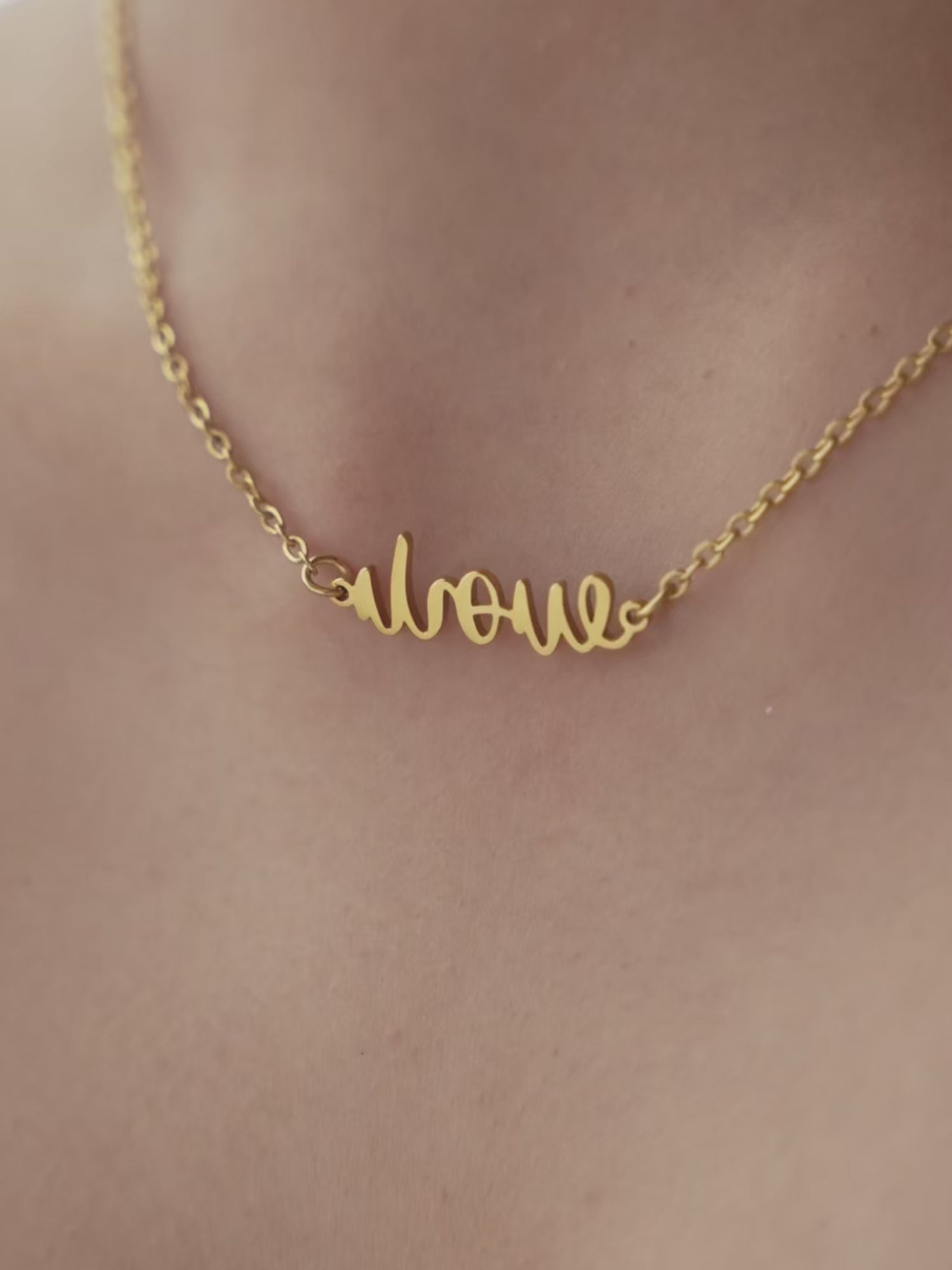 Love Mom Ambigram Necklace